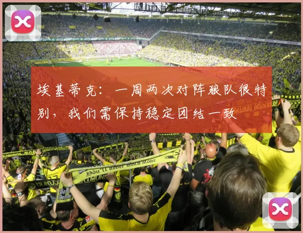 埃基蒂克：一周两次对阵狼队很特别，我们需保持稳定团结一致
